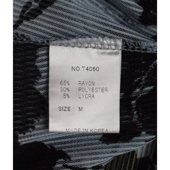 TERRA SJ APPAREL FLORAL WIRE STAND UP RUFFLE COLLAR BLOUSE - Picture 8 of 8